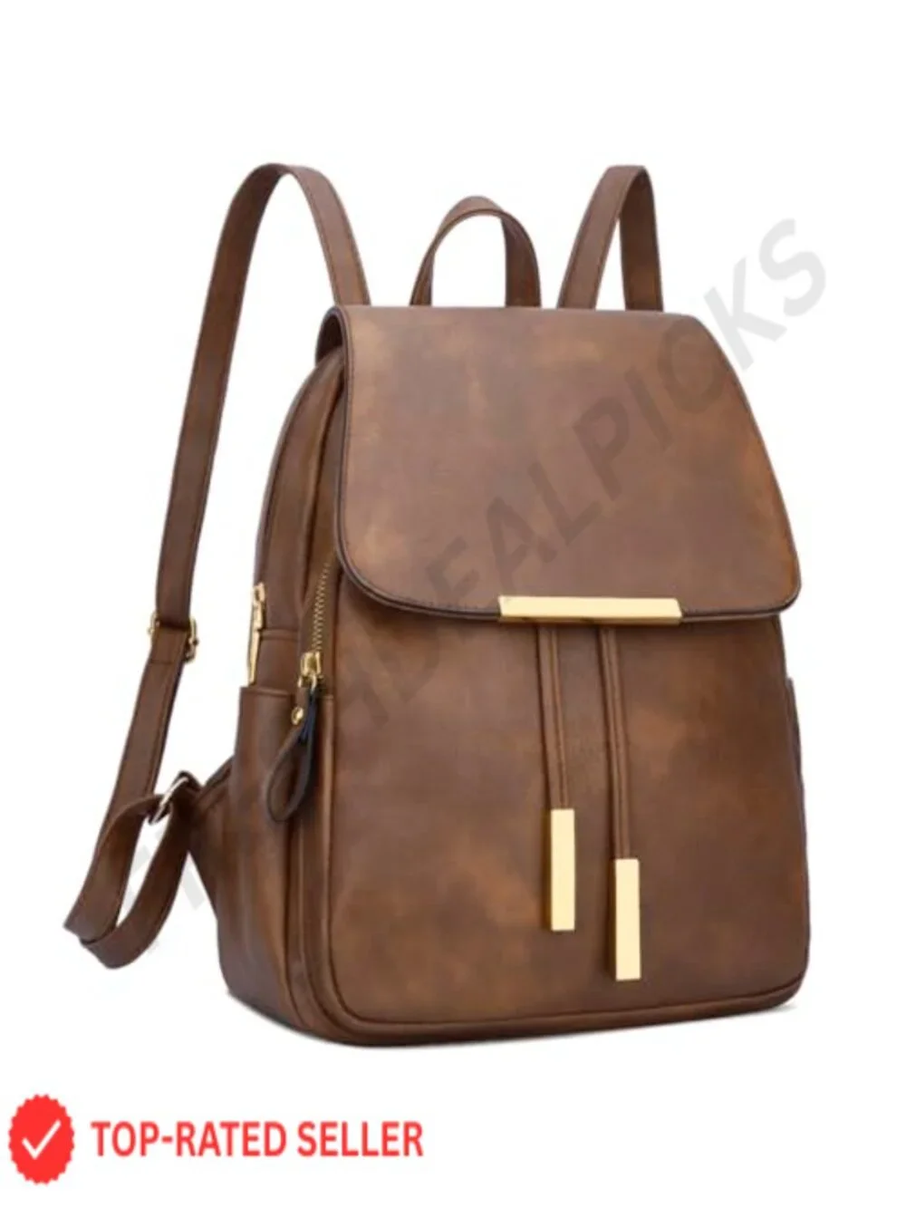 Women's Vegan Leather Fashion Backpack Purse with Adjustable Straps,